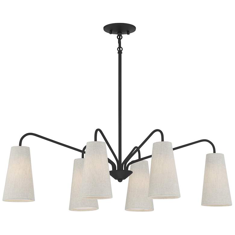 Image 1 Savoy House Essentials Edgewood 16.13" Wide Matte Black Linear Chandel