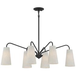 Savoy House Essentials Edgewood 16.13" Wide Matte Black Linear Chandel