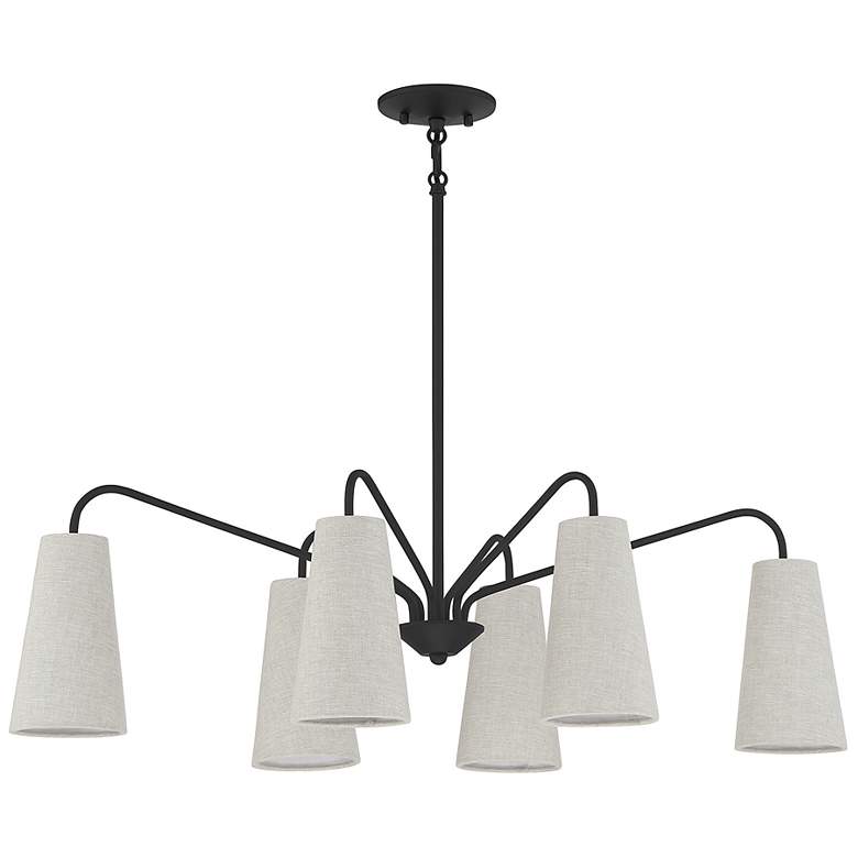 Image 2 Savoy House Essentials Edgewood 16.13" Wide Matte Black Linear Chandel more views