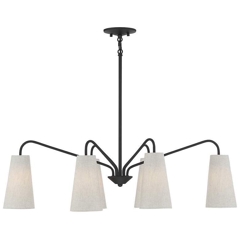 Image 3 Savoy House Essentials Edgewood 16.13" Wide Matte Black Linear Chandel more views