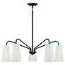 1_Savoy House Essentials Edgewood 32" Wide Matte Black 5-Light Chandelie