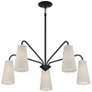 4_Savoy House Essentials Edgewood 32" Wide Matte Black 5-Light Chandelie more views