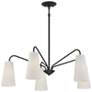 5_Savoy House Essentials Edgewood 32" Wide Matte Black 5-Light Chandelie more views