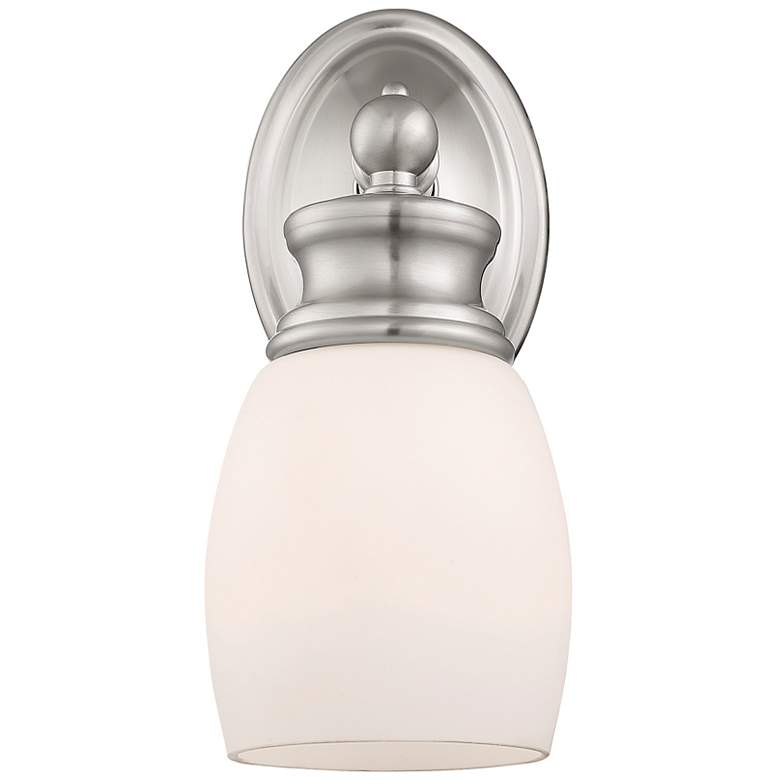 Image 1 Savoy House Essentials Elise 10.5" High Satin Nickel 1-Light Wall Scon