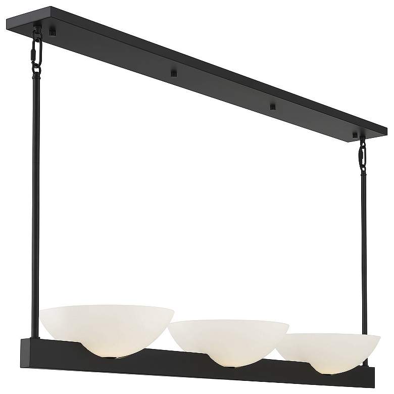 Image 4 Savoy House Essentials Fallon 10" W Matte Black 3-Light Linear Chandel more views