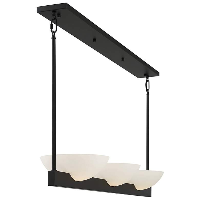 Image 5 Savoy House Essentials Fallon 10" W Matte Black 3-Light Linear Chandel more views