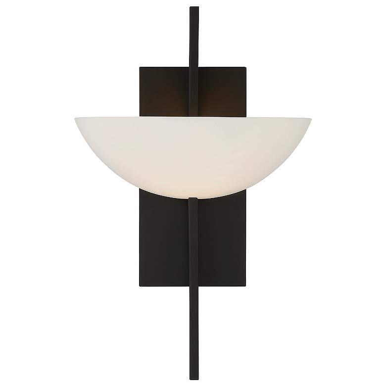 Image 3 Savoy House Essentials Fallon 15" High Matte Black 1-Light Wall Sconce more views