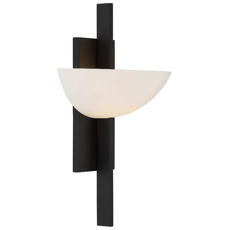 Image 4 Savoy House Essentials Fallon 15" High Matte Black 1-Light Wall Sconce more views