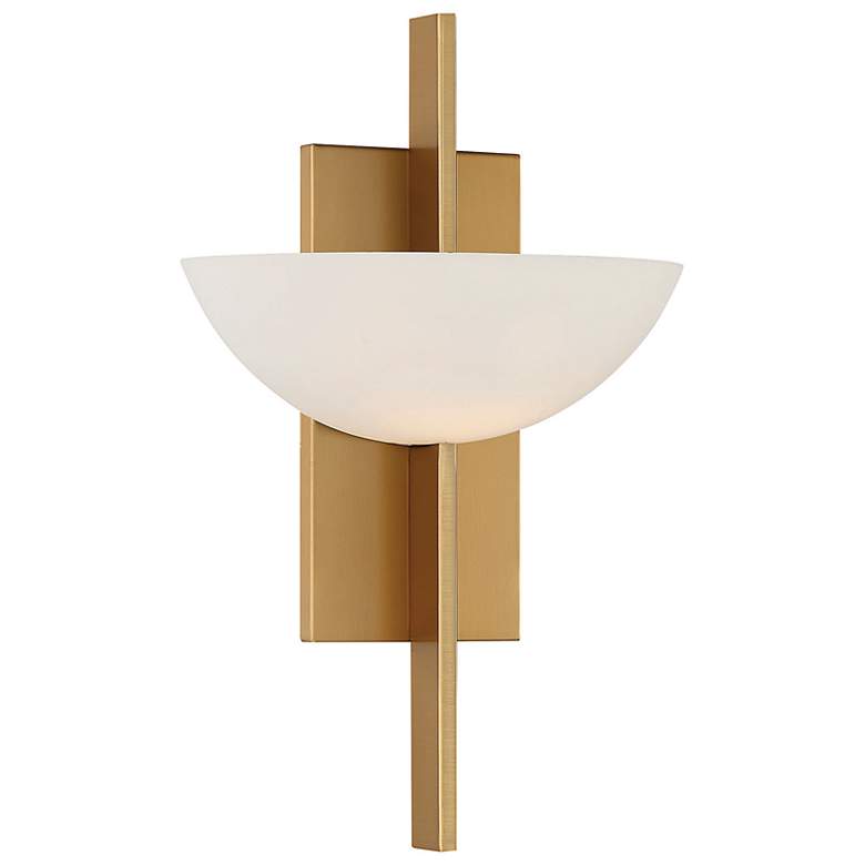 Image 1 Savoy House Essentials Fallon 15" High Warm Brass 1-Light Wall Sconce