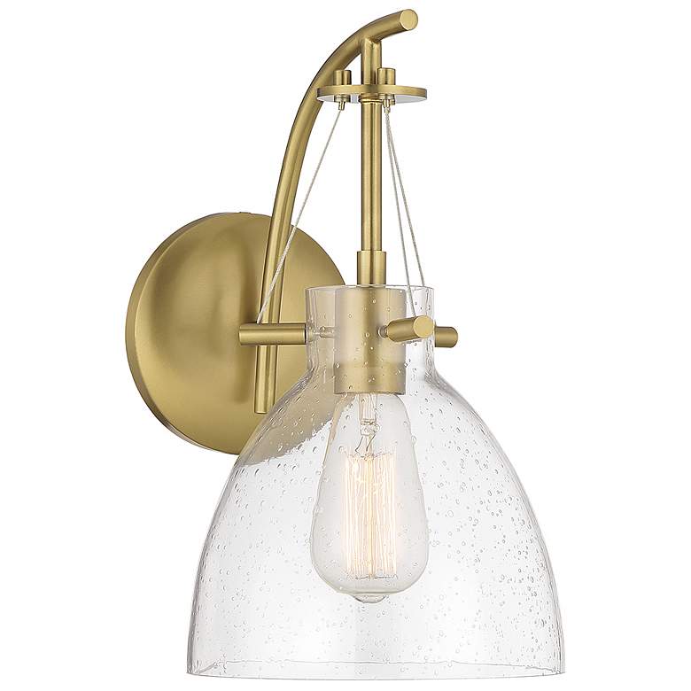 Image 1 Savoy House Essentials Foster 14" High Warm Brass 1-Light Wall Sconce