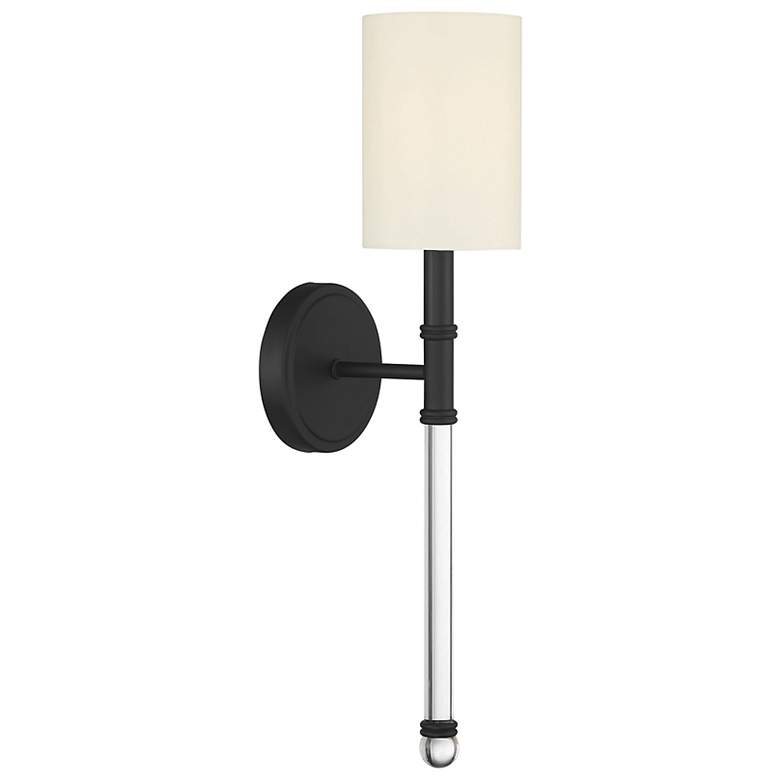 Image 4 Savoy House Essentials Fremont 21" High Matte Black 1-Light Wall Sconc more views