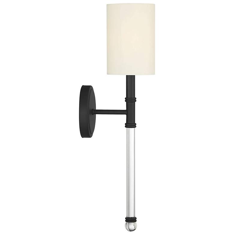 Image 5 Savoy House Essentials Fremont 21" High Matte Black 1-Light Wall Sconc more views