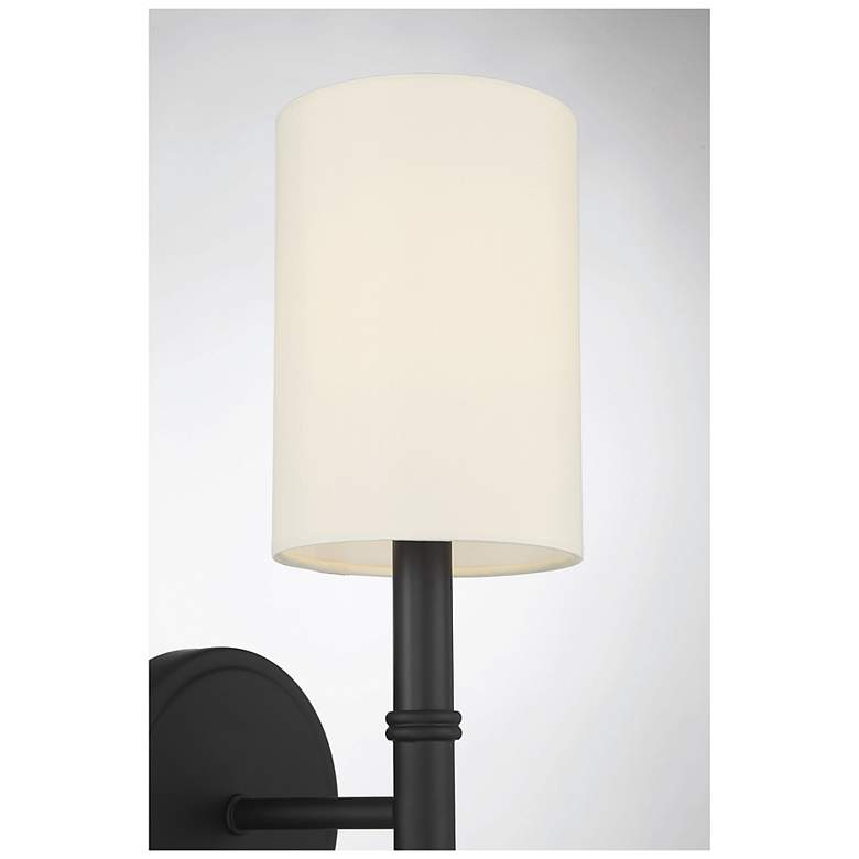 Image 6 Savoy House Essentials Fremont 21" High Matte Black 1-Light Wall Sconc more views