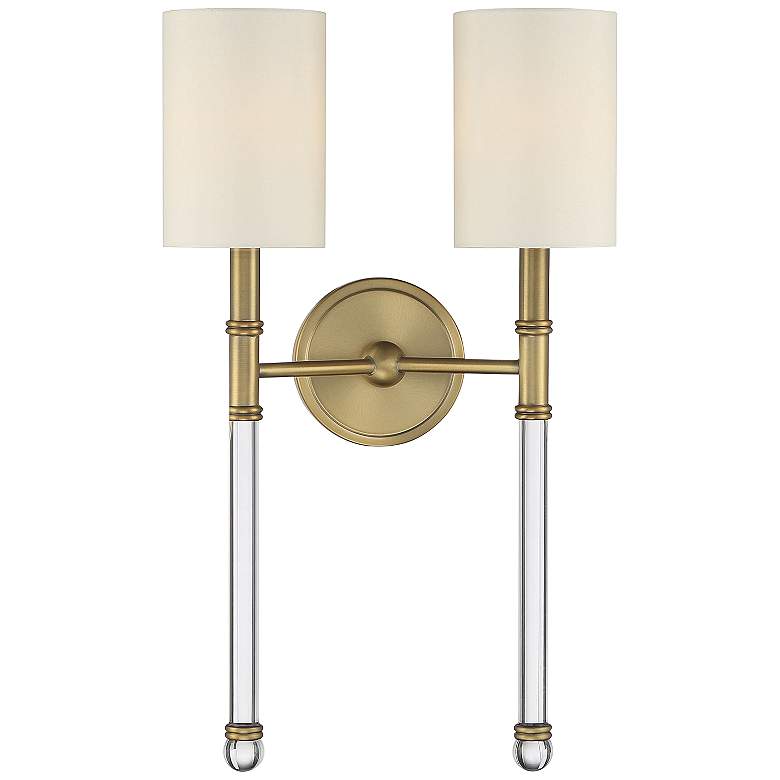 Image 1 Savoy House Essentials Fremont 21" High Warm Brass 2-Light Wall Sconce
