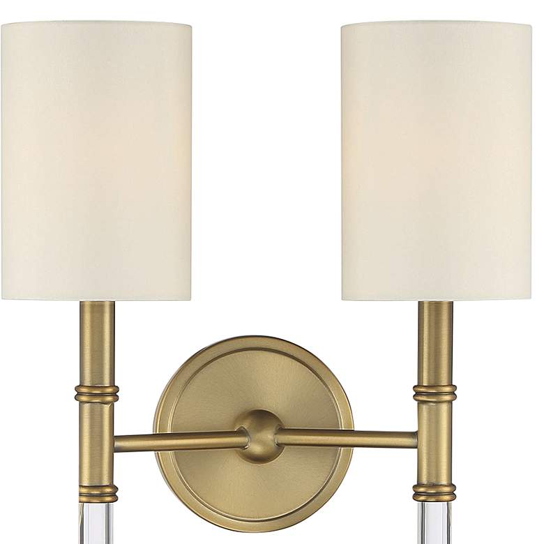 Image 2 Savoy House Essentials Fremont 21" High Warm Brass 2-Light Wall Sconce more views