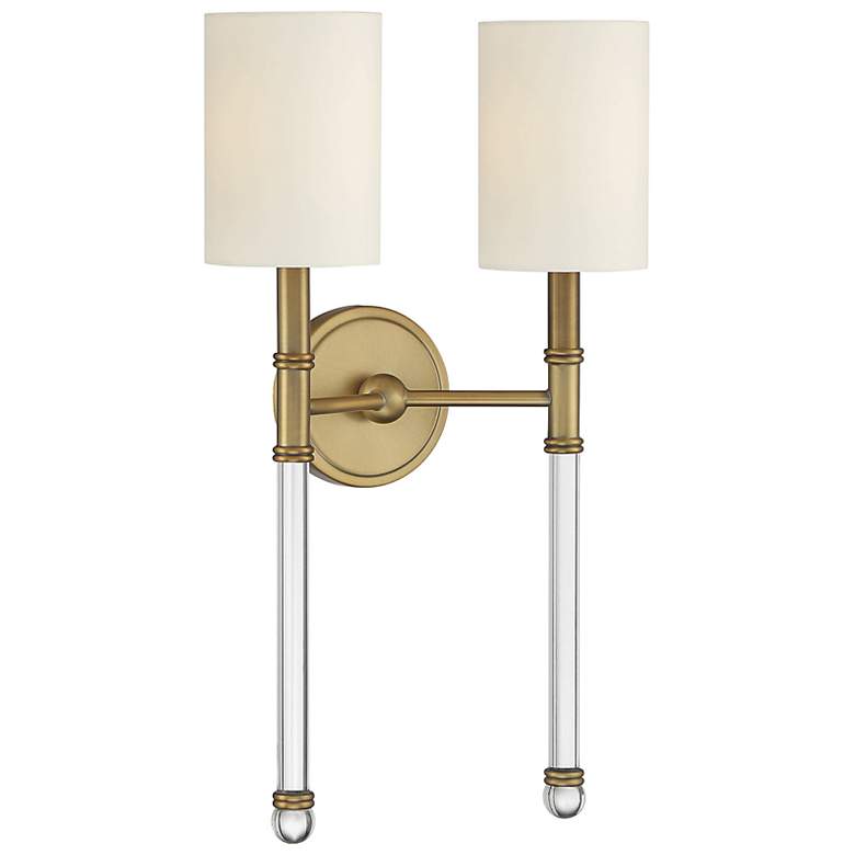 Image 4 Savoy House Essentials Fremont 21" High Warm Brass 2-Light Wall Sconce more views
