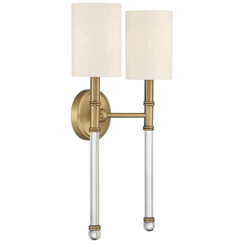 Image 5 Savoy House Essentials Fremont 21" High Warm Brass 2-Light Wall Sconce more views