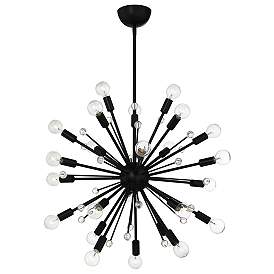 Image1 of Savoy House Essentials Galea 23" Wide Matte Black 24-Light Chandelier