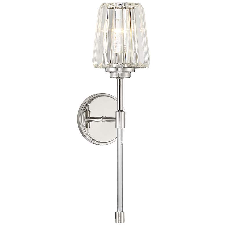 Image 1 Savoy House Essentials Garnet 20.5" High Polished Nickel Wall Sconce