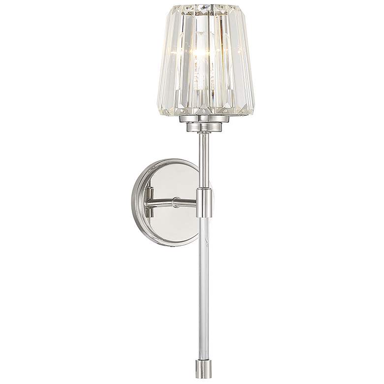 Image 1 Savoy House Essentials Garnet 20.5 inch High Polished Nickel Wall Sconce