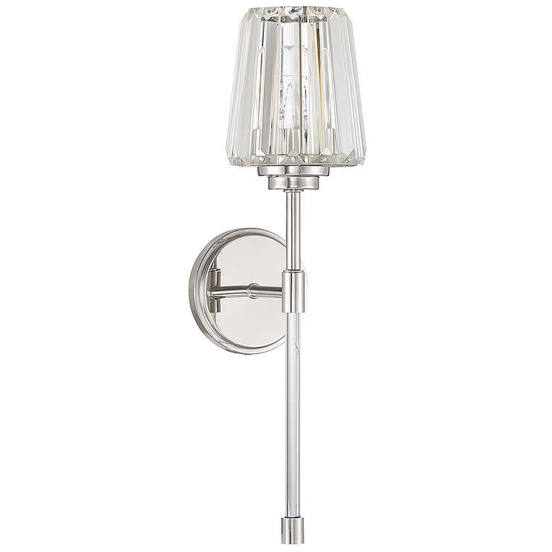 Image 2 Savoy House Essentials Garnet 20.5" High Polished Nickel Wall Sconce more views