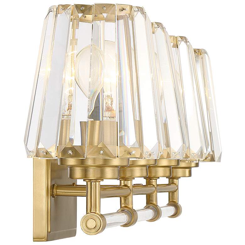 Image 5 Savoy House Essentials Garnet 32" Wide 4-Light Warm Brass Bath Light more views