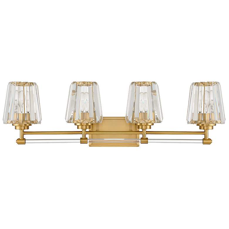 Image 6 Savoy House Essentials Garnet 32" Wide 4-Light Warm Brass Bath Light more views