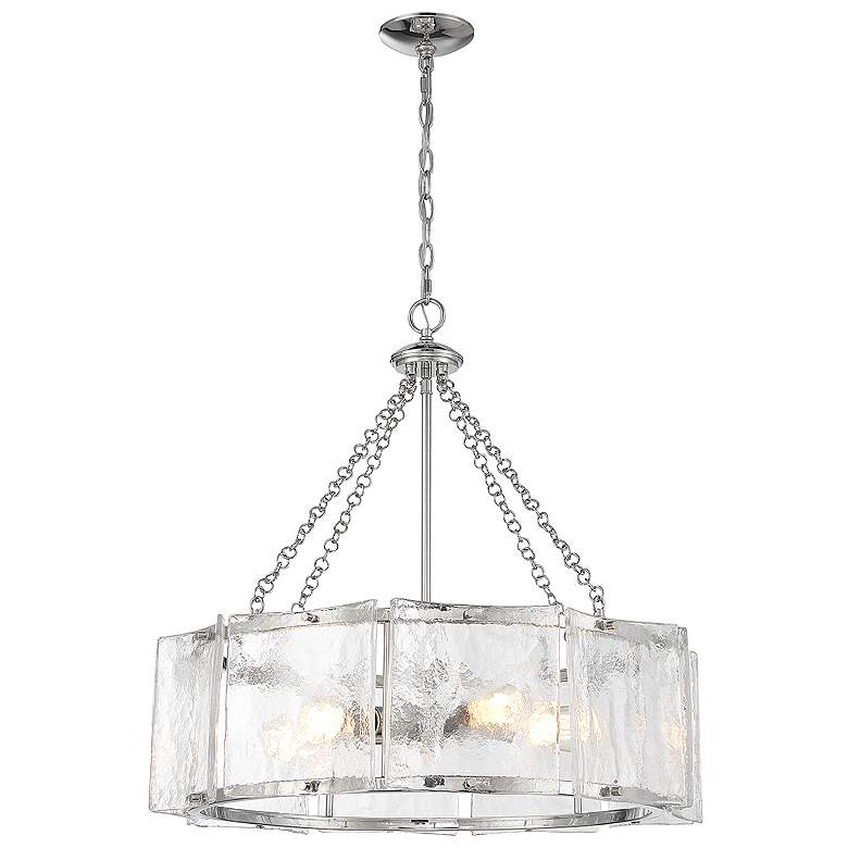 Image 5 Savoy House Essentials Genry 26" Wide Polished Nickel 5-Light Pendant more views