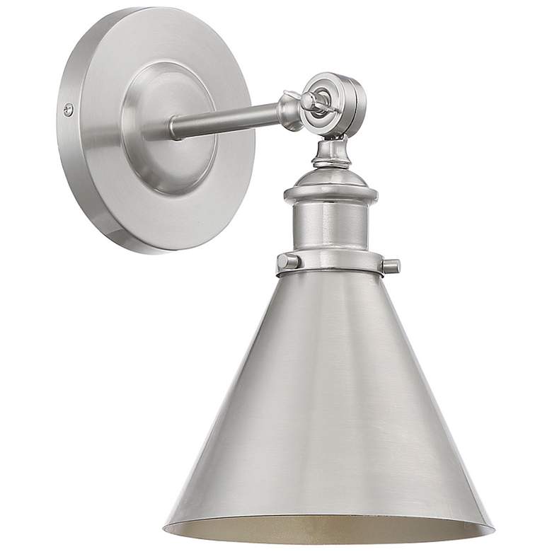Image 2 Savoy House Essentials Glenn 12" High Satin Nickel 1-Light Wall Sconce more views