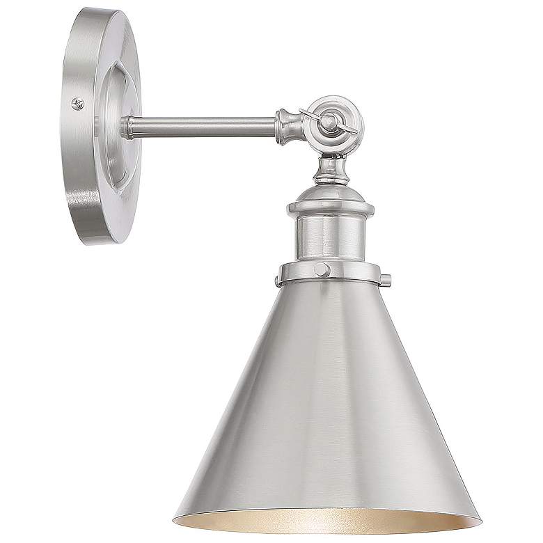 Image 4 Savoy House Essentials Glenn 12" High Satin Nickel 1-Light Wall Sconce more views