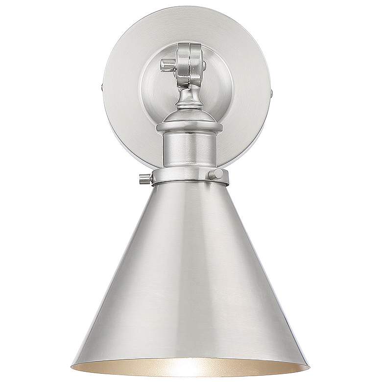 Image 5 Savoy House Essentials Glenn 12" High Satin Nickel 1-Light Wall Sconce more views