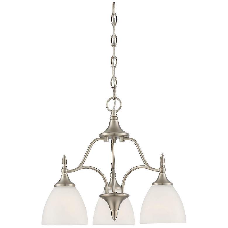 Image 2 Savoy House Essentials Herndon 18.5" Wide Satin Nickel 3-Light Chandel more views