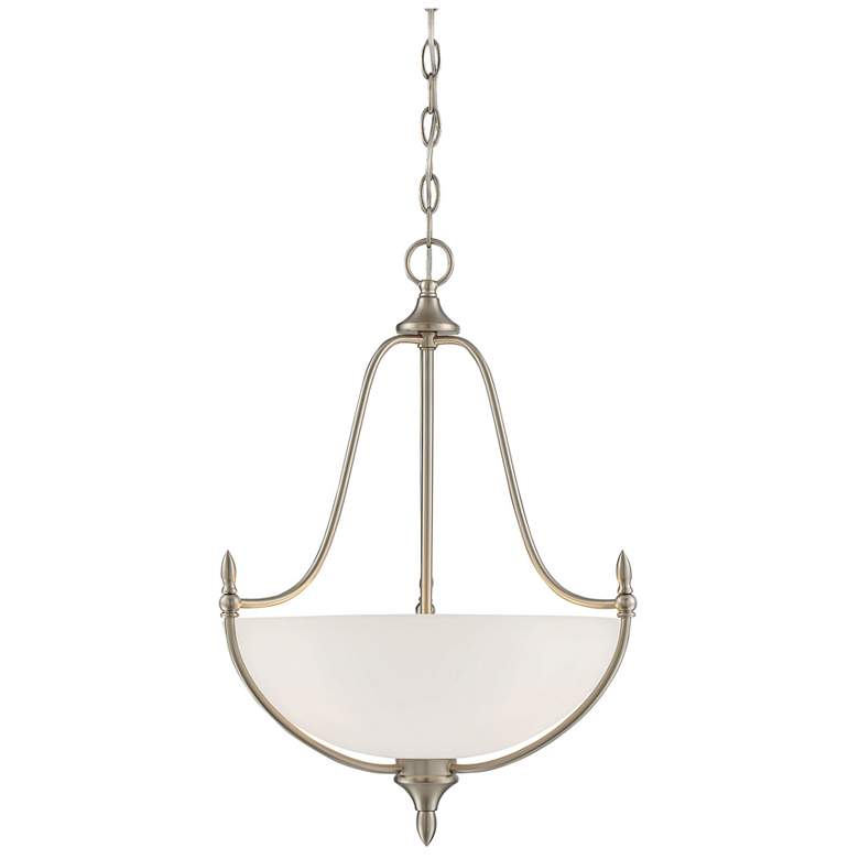 Image 1 Savoy House Essentials Herndon 18" Wide Satin Nickel 3-Light Pendant