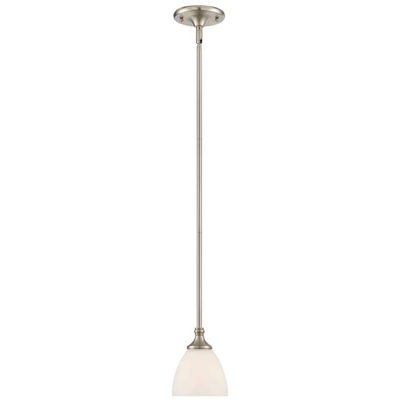 Image 1 Savoy House Essentials Herndon 5.5" Wide Satin Nickel 1-Light Pendant