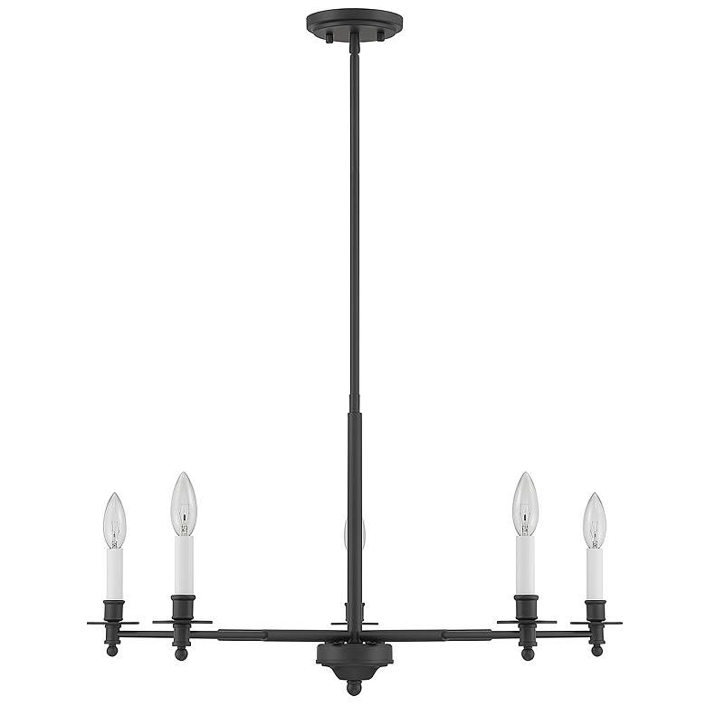 Image 2 Savoy House Essentials Jasmine 30" Wide Matte Black 5-Light Chandelier more views