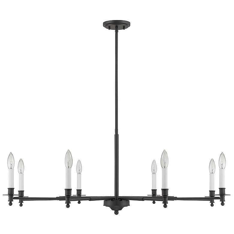 Image 2 Savoy House Essentials Jasmine 42" Wide Matte Black 8-Light Chandelier more views