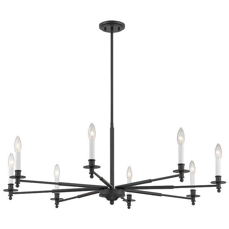 Image 5 Savoy House Essentials Jasmine 42" Wide Matte Black 8-Light Chandelier more views