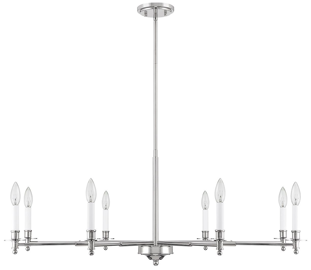 Image 2 Savoy House Essentials Jasmine 42" Wide Polished Nickel 8-Light Chande more views