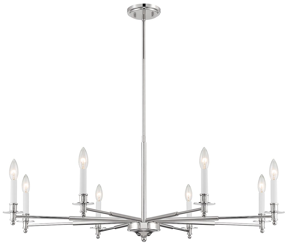 Image 3 Savoy House Essentials Jasmine 42" Wide Polished Nickel 8-Light Chande more views