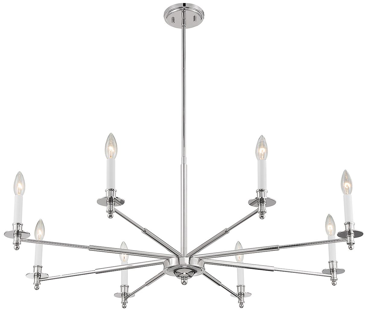 Image 4 Savoy House Essentials Jasmine 42" Wide Polished Nickel 8-Light Chande more views