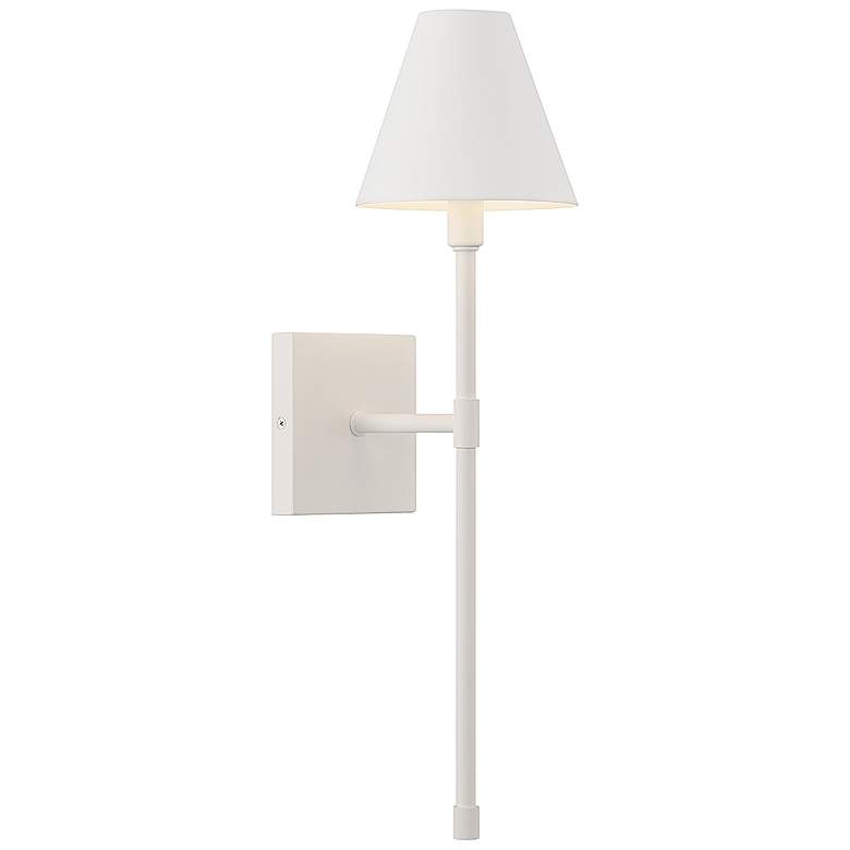 Image 1 Savoy House Essentials Jefferson 20 inch High Bisque White 1-Light Wall Sc