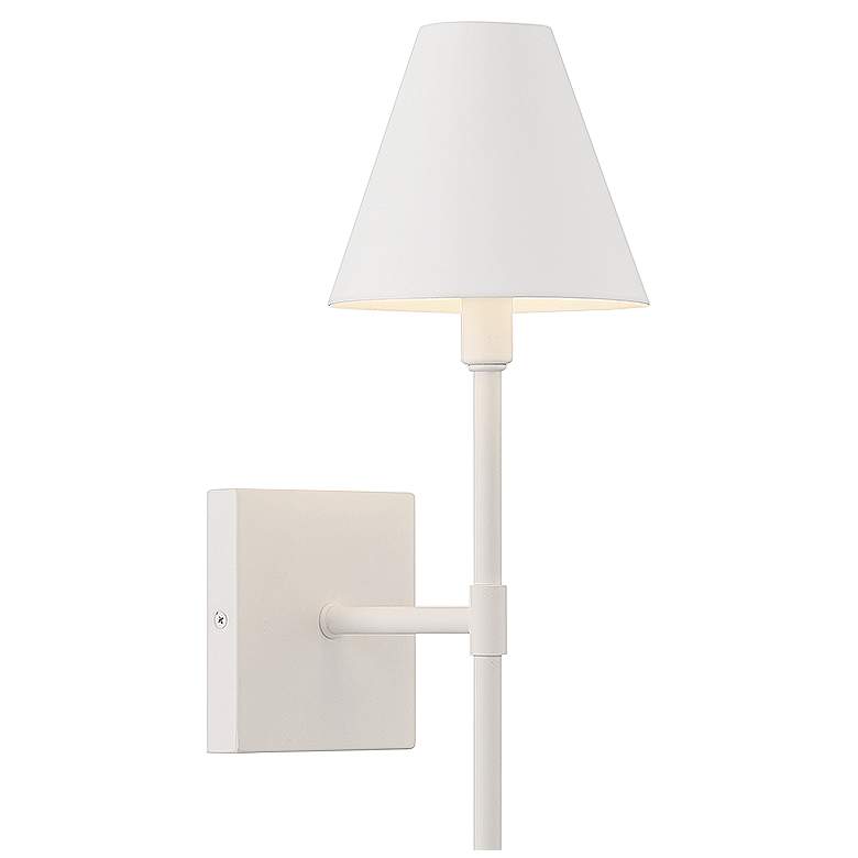Image 2 Savoy House Essentials Jefferson 20" High Bisque White 1-Light Wall Sc more views