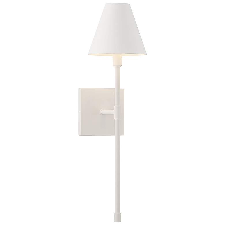 Image 5 Savoy House Essentials Jefferson 20" High Bisque White 1-Light Wall Sc more views
