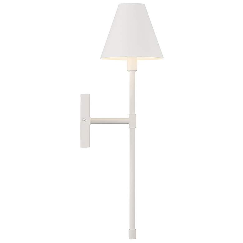 Image 6 Savoy House Essentials Jefferson 20" High Bisque White 1-Light Wall Sc more views