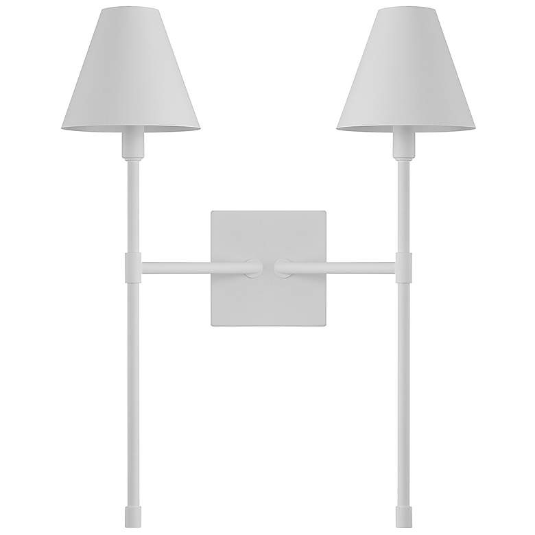 Image 2 Savoy House Essentials Jefferson 20" High Bisque White 2-Light Wall Sc more views