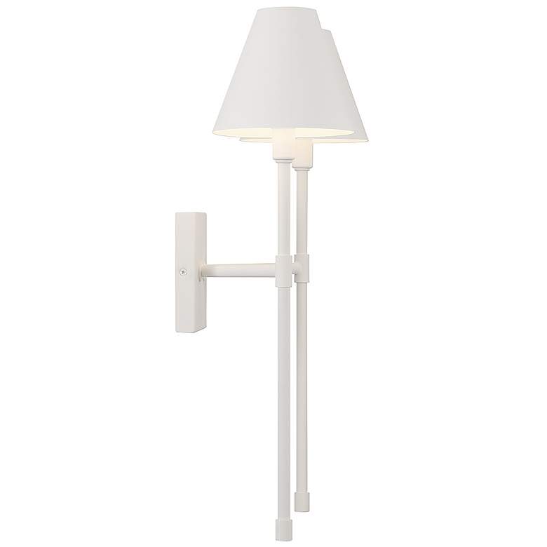 Image 5 Savoy House Essentials Jefferson 20" High Bisque White 2-Light Wall Sc more views