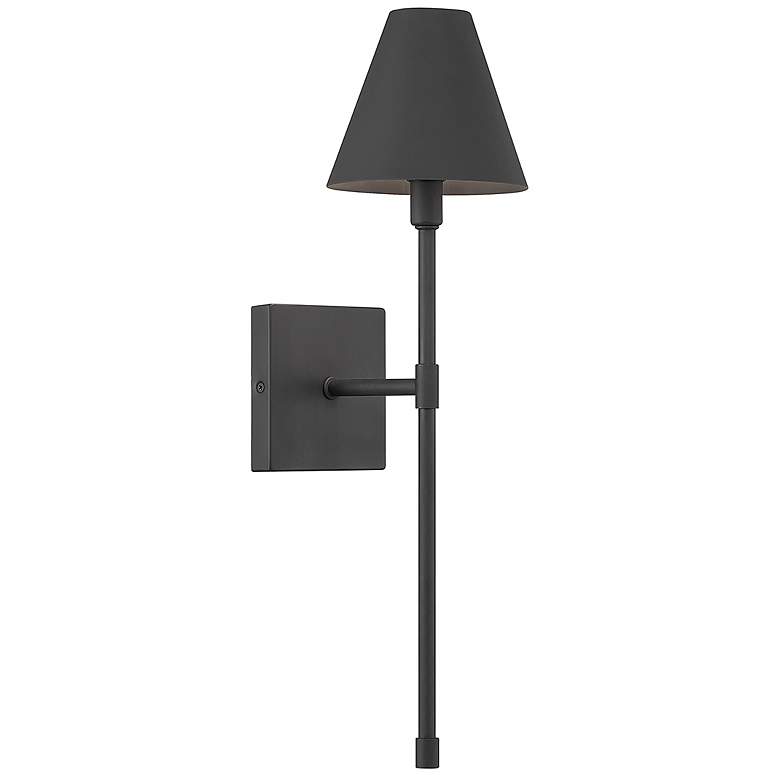 Image 1 Savoy House Essentials Jefferson 20" High Matte Black 1-Light Wall Sco