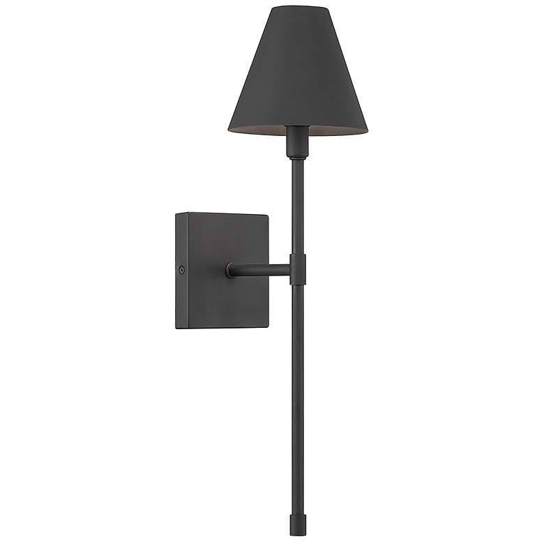 Image 1 Savoy House Essentials Jefferson 20 inch High Matte Black 1-Light Wall Sco