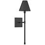 1_Savoy House Essentials Jefferson 20" High Matte Black 1-Light Wall Sco