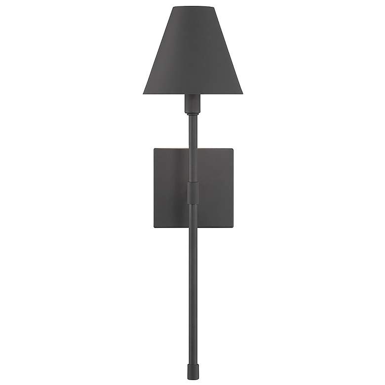 Image 3 Savoy House Essentials Jefferson 20" High Matte Black 1-Light Wall Sco more views